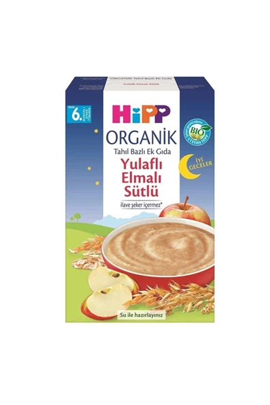 Hipp Organik İyi Geceler Sütlü Yulaflı Elmalı Kaşık Maması 250 gr ( 1 ADET )