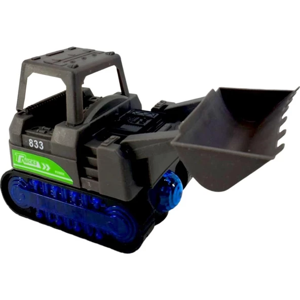 3D Işıklı Sesli Müzikli Çarp Dön Sensörlü İş Makinesi Dozer - 5