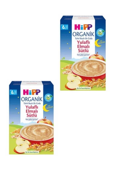 Hipp Organik Iyi Geceler Sütlü Yulaflı Elmalı 250 gr X 2 Adet