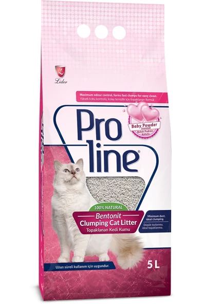 Proline Bebek Pudralı Bentonit Kedi Kumu 5 Lt