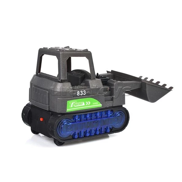 3D Işıklı Sesli Müzikli Çarp Dön Sensörlü İş Makinesi Dozer - 3