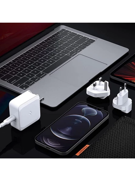 Spigen ArcStation Pro GaN 452 45W 2 Port USB-C Güç Adaptörü Beyaz ACH03717 - 10