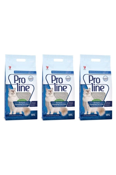 Proline Naturel Parfümsüz Kedi Kumu 10 Lt X 3 Adet