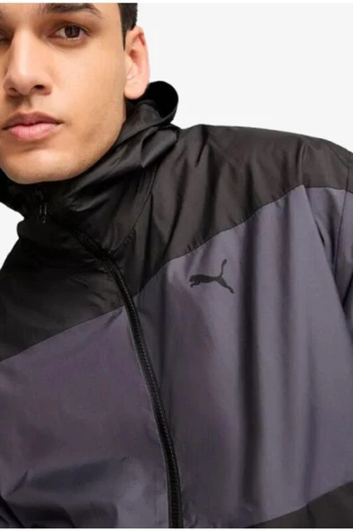 Puma Mesh Lined Windbreaker Erkek Yamurluk Siyah S-XXL - 2
