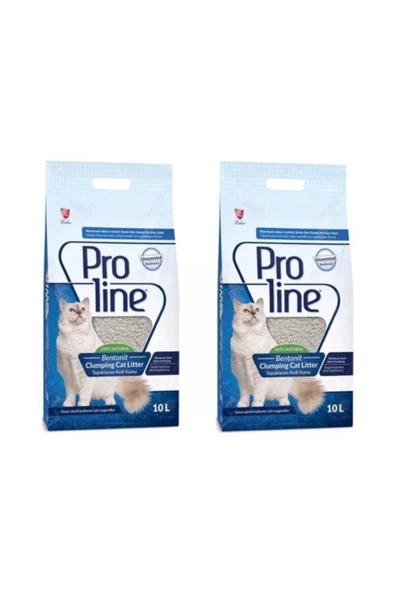 Proline Parfümsüz Bentonit Topaklaşan Kedi Kumu 2x10 Lt