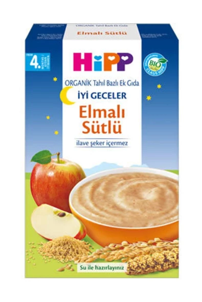 Hipp Organik İyi greceler Elmalı Sütlü Tahıllı Ek grıda 250 gr