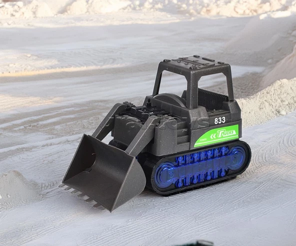 3D Işıklı Sesli Müzikli Çarp Dön Sensörlü İş Makinesi Dozer - 2