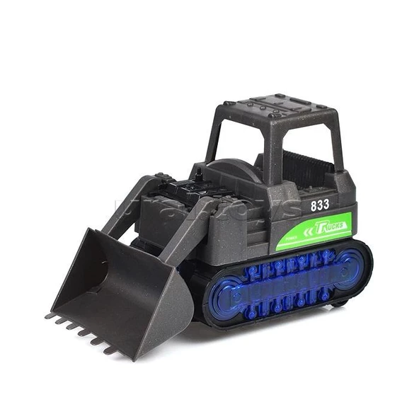 3D Işıklı Sesli Müzikli Çarp Dön Sensörlü İş Makinesi Dozer - 4