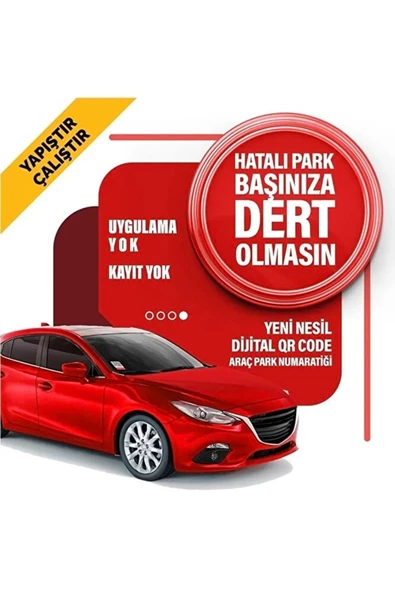 Numaratik Qr Okuyucu Hatalı Park Cam Etiketi Sticker Numaranız Görünmez - 4