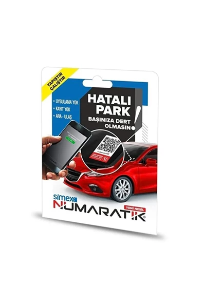 Numaratik Qr Okuyucu Hatalı Park Cam Etiketi Sticker Numaranız Görünmez