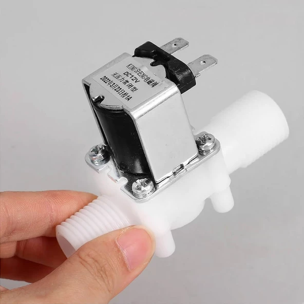 12V Plastik Solenoid Valf NC  Elektrikli Manyetik Su Akış Vanası Kontrol Bahçe Sulama Çamaşır Makinesi Robotik Endüstriyel Otomasyon Medikal - 2