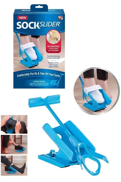 Hamile Yaşlı Kilolu Eğilemeyen Hareket Kısıtlılar İçin Pratik Yardımcı Çorap Giyme Çıkarma Aparatı - 4