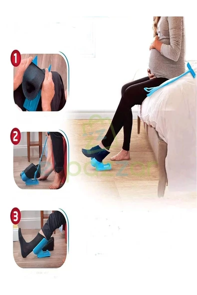 Hamile Yaşlı Kilolu Eğilemeyen Hareket Kısıtlılar İçin Pratik Yardımcı Çorap Giyme Çıkarma Aparatı - 5