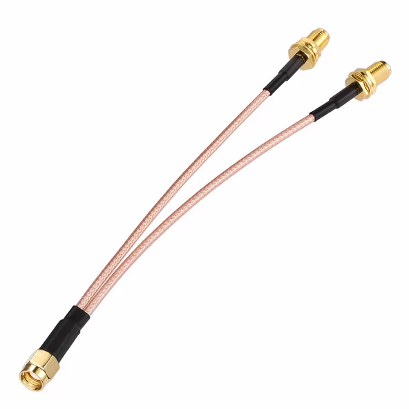 Y Tip RG316 15cm 1x Sma Erkek 2X Sma Dişi Kablo  RF Uzatma Kablosu Altın Kaplama Soket 0-6GHz Wi-Fi Anten FPV Lora Helium Router Modem Koaksiyel GPS GSM GPRS - 6