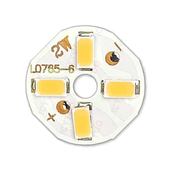 5730 6V 2W 20mm Beyaz 4 Ledli Modül  Aluminyum Pcb Lamba Aydınlatma Işık
