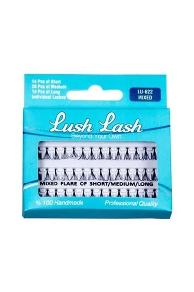 LUSH LASH TEKLİ TAKMA KİRPİK KARIŞIK(KISA-ORTA-UZU - LU-622