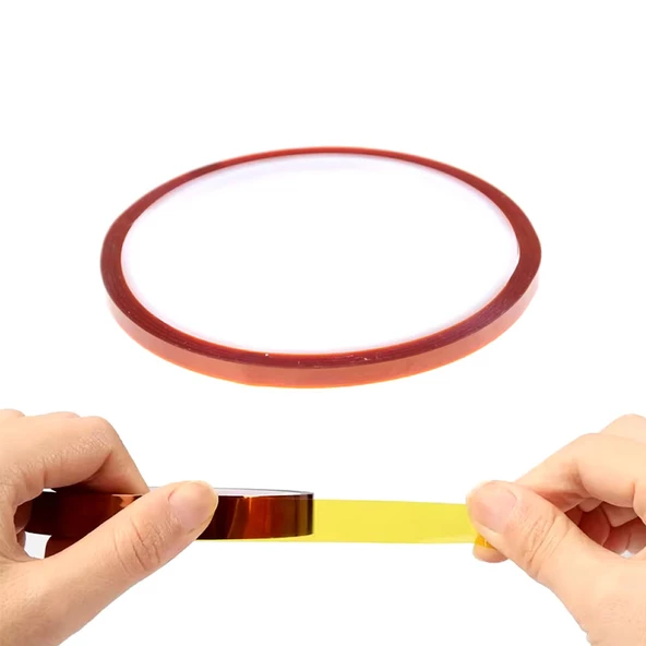 Kapton Bant 5mm x 30 Metre  Yüksek Düşük Sıcaklık -73C  260C Termal Isıya Dayanıklı Güçlü Yalıtım Çizilmeye Yırtılmaya Dirençli Çözücülere - 2