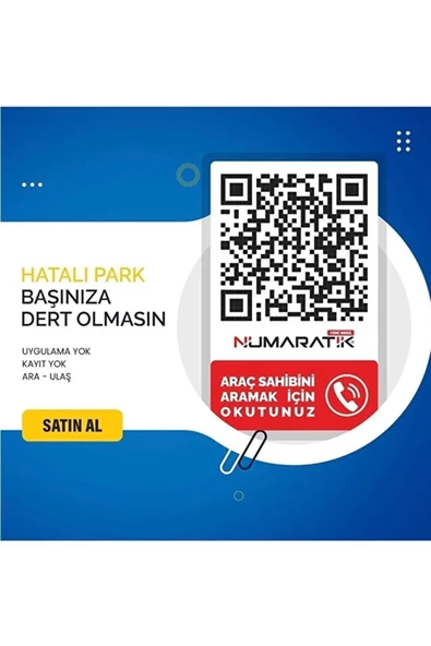5 Adet Numaratik Qr Okuyucu Hatalı Park Cam Etiketi Sticker Numaranız Görünmez - 2