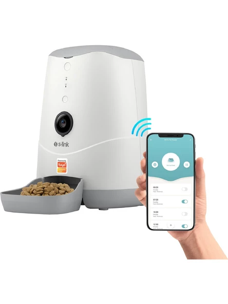 Sl-20 1080p Full Hd Kameralı Sesli Konuşmalı Akıllı Evcil Hayvan Besleyici Otomatik Mama Kabı Wifi - 2