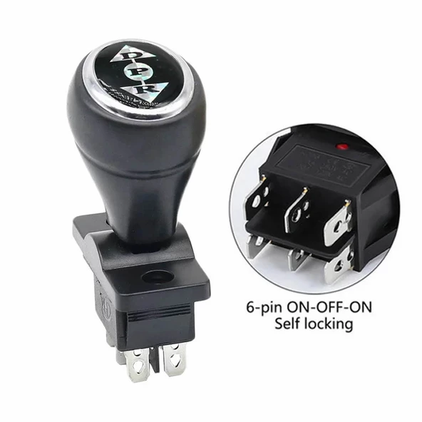 Joystick Kcd4 Anahtar Latch Siyah  İleri Geri Vites Kolu 16A 250V Akülü Çocuk Arabası Elektrikli Araç Oyuncak Switch Makine Motor Asansör Vinç Atv Gokart - Resim 3
