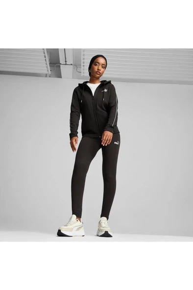 Puma Metallic Tracksuit FL 683046 01 Kadın Eşofman Takımı Siyah XS-XL - 4