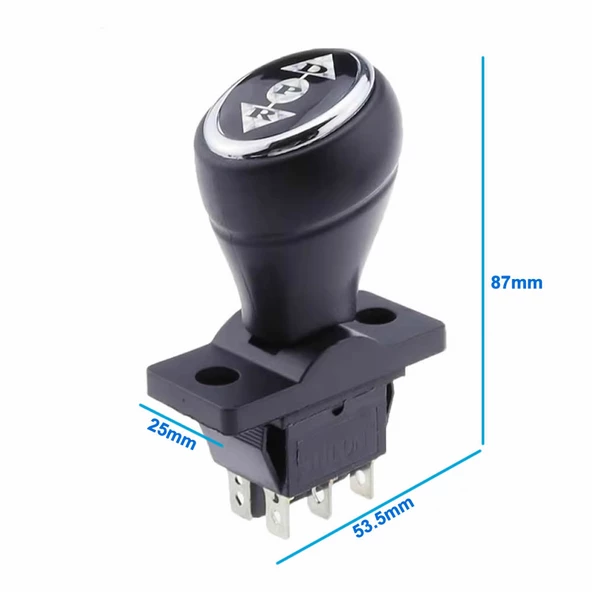 Joystick Kcd4 Anahtar Latch Siyah  İleri Geri Vites Kolu 16A 250V Akülü Çocuk Arabası Elektrikli Araç Oyuncak Switch Makine Motor Asansör Vinç Atv Gokart - Resim 6