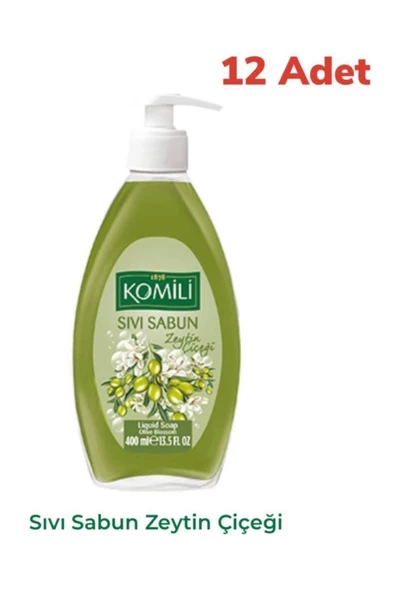 Komili Sıvı Sabun 400ml Zeytin Çiçeği 12li