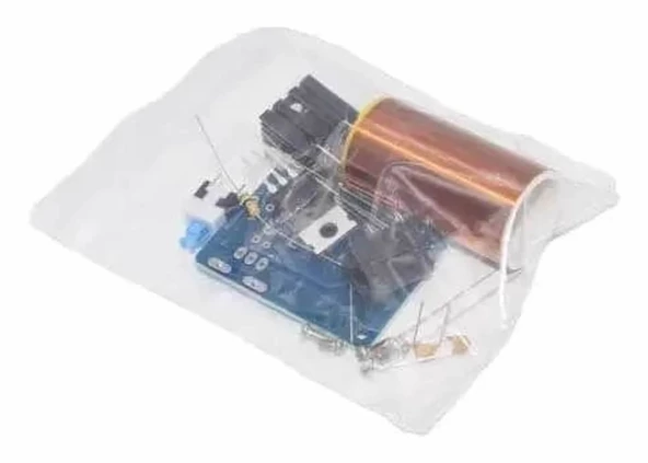 Demonte Mini Tesla Bobin Kit Modül  Kablosuz Enerji İletimi BD243 DC 9 / 12V Temassız Elektrik Transformatör Plazma Aktarım Proje Ödev Lehimleme Eğitim Seti - 8