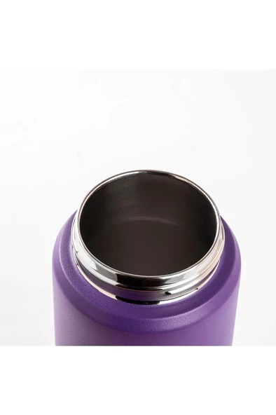 Tantitoni TUTAMAÇLI MOR PASLANMAZ ÇELİK PİPETLİ TERMOS 350ML - Resim 2