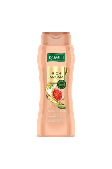 KOMİLİ Rich Aroma Nourish&Relax Duş Jeli - İncir Çekirdeği&Zeytinyağı - Kalıcı Parfüm Etkili-500 ML - 3