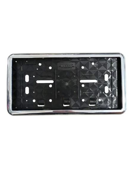 Çerçeveli Dikdörtgen Plakalık Plaka Altlığı Krom 32X17cm 1 Adet