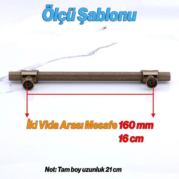 Arsin Bronz Metal Kulp 160 mm - 16 cm Mobilya Çekmece Mutfak Dolabı Dolap Kulpları Kulpu Kulpları - 2