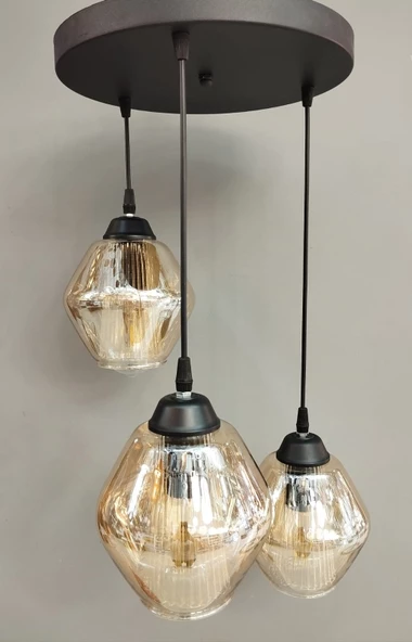 3 LÜ SARKIT MODERN CAM AVİZE - 2