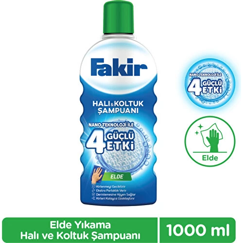 Fakir Nano Teknoloji ile Elde Yıkama Halı ve Koltuk Şampuanı 1000ml