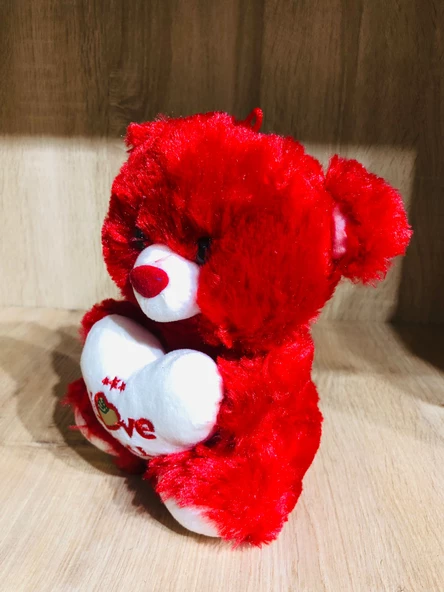 Peluş Ayı Seni Seviyorum Yazılı I Love You Kırmızı - 1