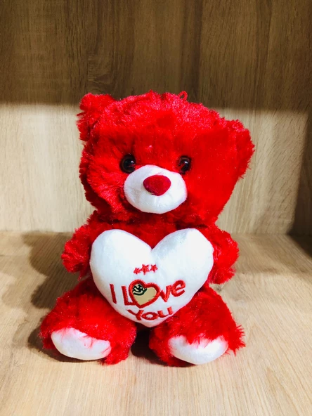 Peluş Ayı Seni Seviyorum Yazılı I Love You Kırmızı - 2