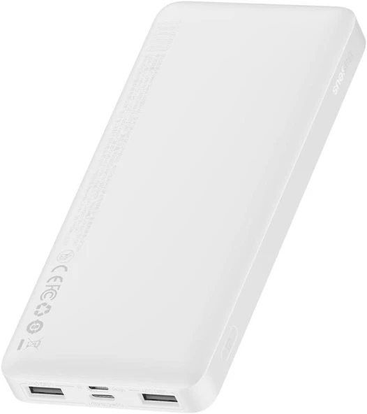 Baseus Bipow 15 W Beyaz 10000 mAh Hızlı Şarj Powerbank