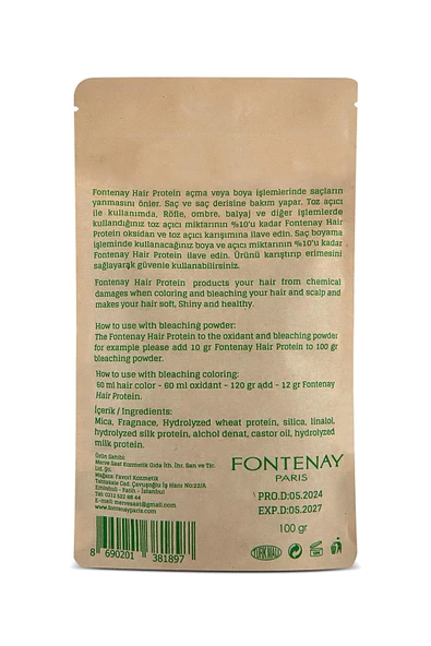 Fontenay Saç Bakım Proteini / Hair Protein Yıpranmaya Karşı Özel Ürün 100gr 2'li Set - 2
