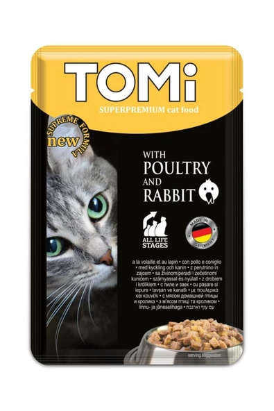 Tomi Tavşanlı Ve Kanatlı Yetişkin Kedi Konservesi 100gr ürün görseli 1