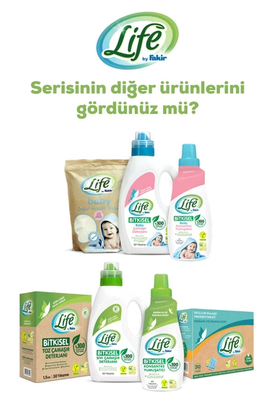 Life by Fakir Bitkisel Konsantre Bebek Çamaşır Yumuşatıcısı 1500ml x 6 Adet Avantaj Seti - 7