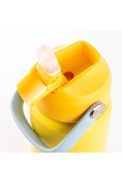 Tantitoni TUTAMAÇLI SARI PASLANMAZ ÇELİK PİPETLİ TERMOS 350ML - 2