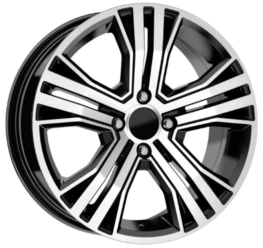 R1 Wheels 16 inç 5*114 ET40 Parlak Siyah Jant Takımı (J-2981)