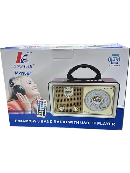 Knstar M-110BT Usb-Sd-Fm-Bluetooth Destekli Nostaljik Radyo - 2