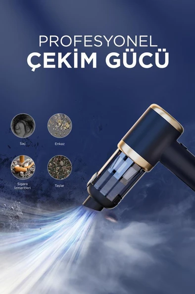 Torima LT-132 Mini Çok Fonksiyonlu Şarjlı Araç Süpürgesi El Süpürgesi - 2