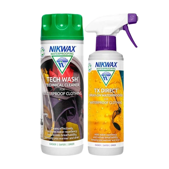 2'li Temizlik Ve Su Geçirmez Sprey -  Nikwax - Twin Tech Wash-TX Direct - 300 ML