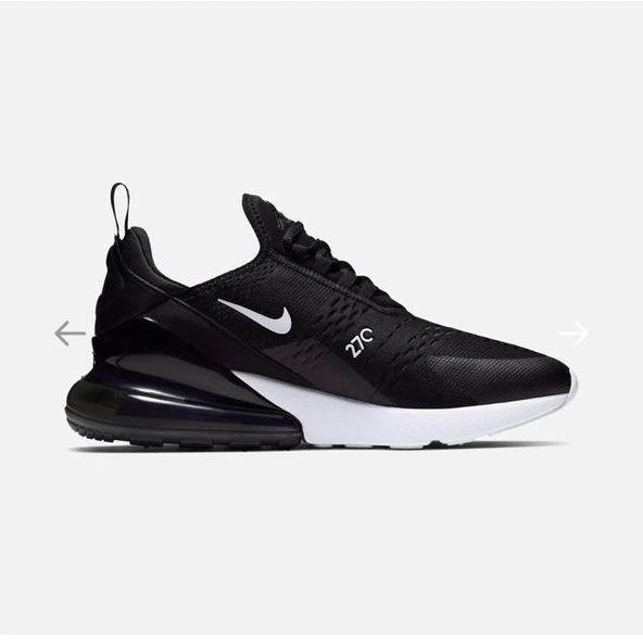 Nike Air Max 270 Siyah beyaz Erkek Spor ayakkabı - 4