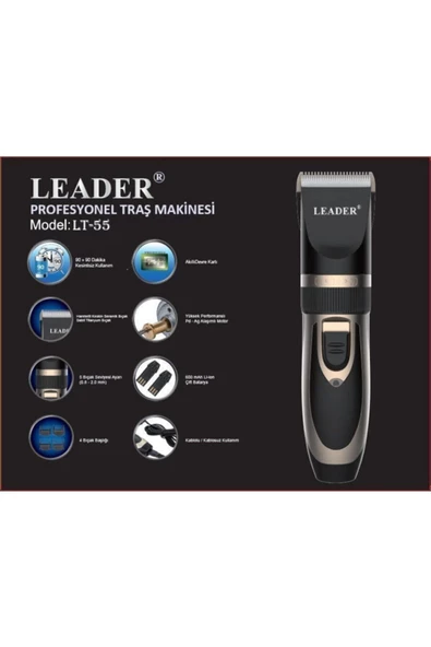 LEADER LT-55 SİYAH TIRAŞ MAKİNESİ - 6
