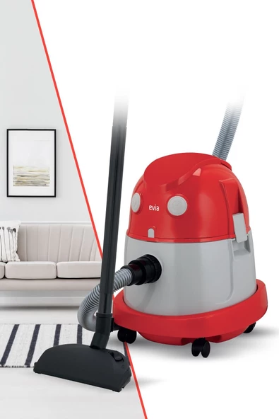 EVİA 4520 TUFAN 20 LİTRE GENİŞ HAZNELİ 2200 WATT ISLAK KURU TOZ TORBALI SÜPÜRGE ELEKTRİKLİ SÜPÜRGE - 4
