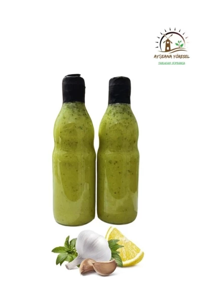 Limon Sarımsak Kürü Maydanoz lu 2x 500 ml Cam Şişe   100 El Yapımı Doğal