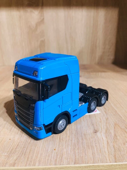 Sesli Işıklı Ölçekli 1/43 Dorsesiz Tır Kafası Açılabilir Kupalı Mavi